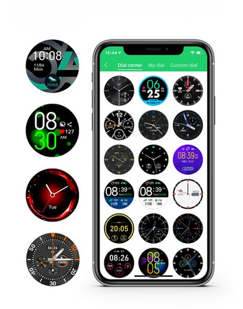 SMARTWATCH MĘSKI G. Rossi SW018-4 black/red (sg012d) WŁASNE TARCZE