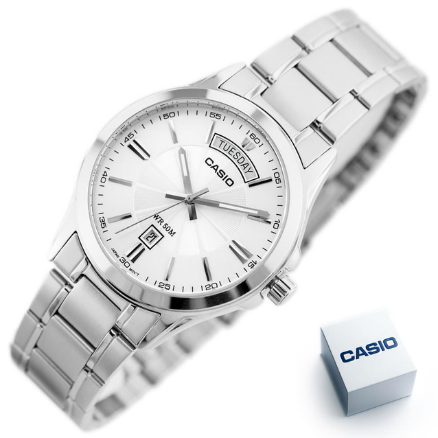 CASIO MEN'S WATCH MTP-1381D-7AVDF (zd076b) + BOX