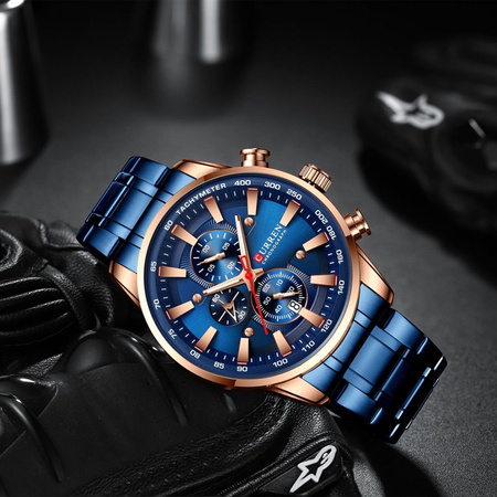 CURREN MEN'S WATCH 8351 (zc022e) CHRONOGRAPH +BOX
