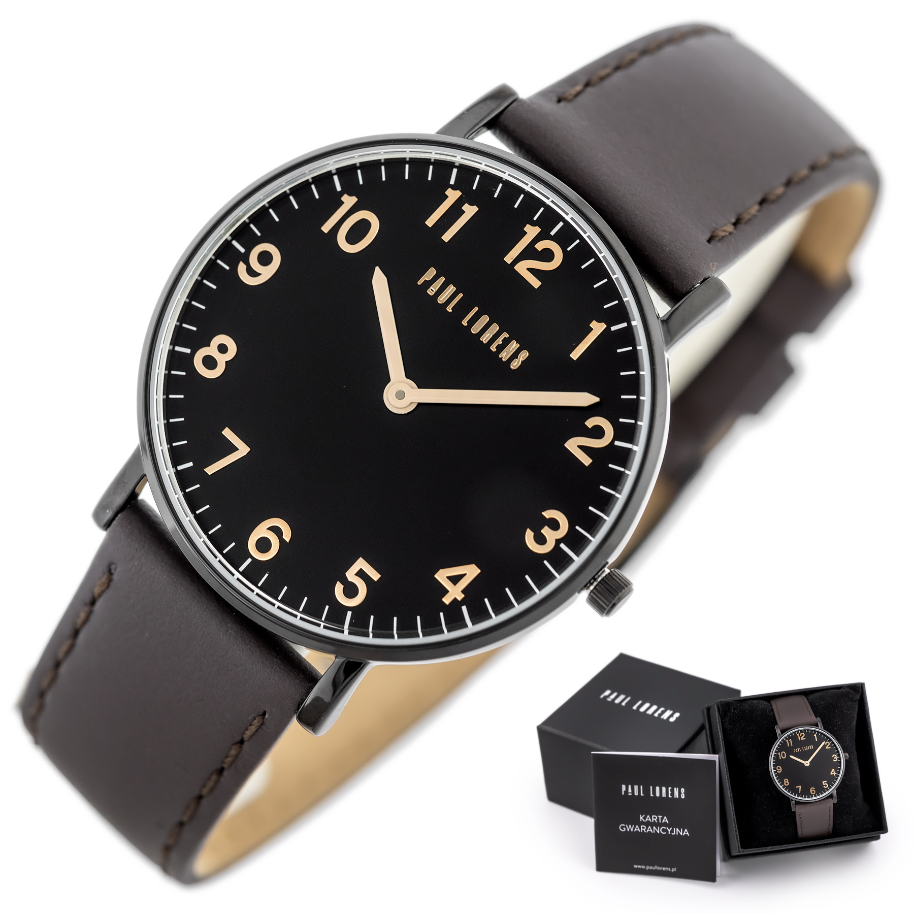 ZEGAREK MĘSKI PAUL LORENS - PL11989A5-1B3 (zg370c) + BOX