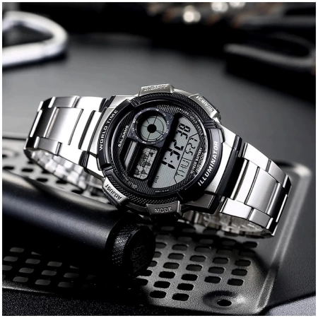 CASIO MEN'S WATCH AE-1000WD 1A (zd073h) - WORLD TIME + BOX
