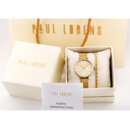 PAUL LORENS WOMEN'S PRESENT SET - Watch + bracelet (zg553e) 