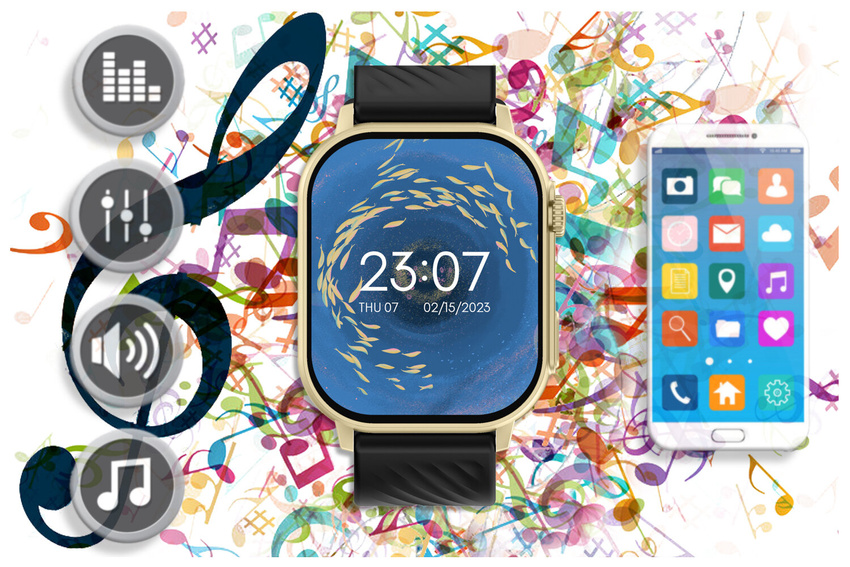 SMARTWATCH UNISEX GRAVITY GT15-6 - BLUETOOTH CONNECTIONS, ADDITIONAL PASSAGE (sg029f)