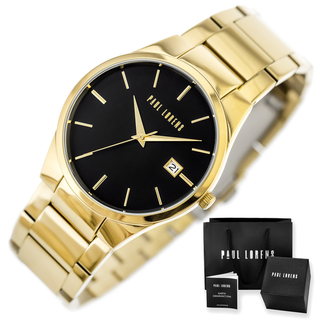 PAUL LORENS MALE WATCH - PL20015B-1D1 (zg381b) + BOX