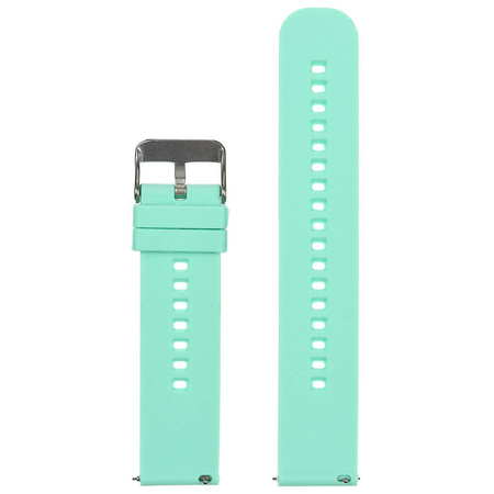 U27 rubber watch strap - mint/silver - 22mm