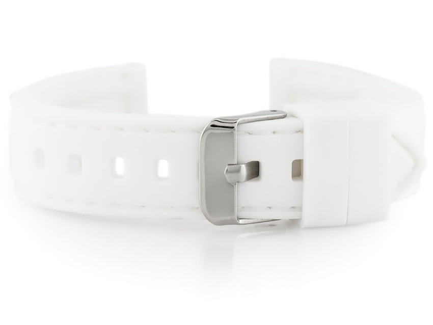 U20 rubber watch strap - white 20mm