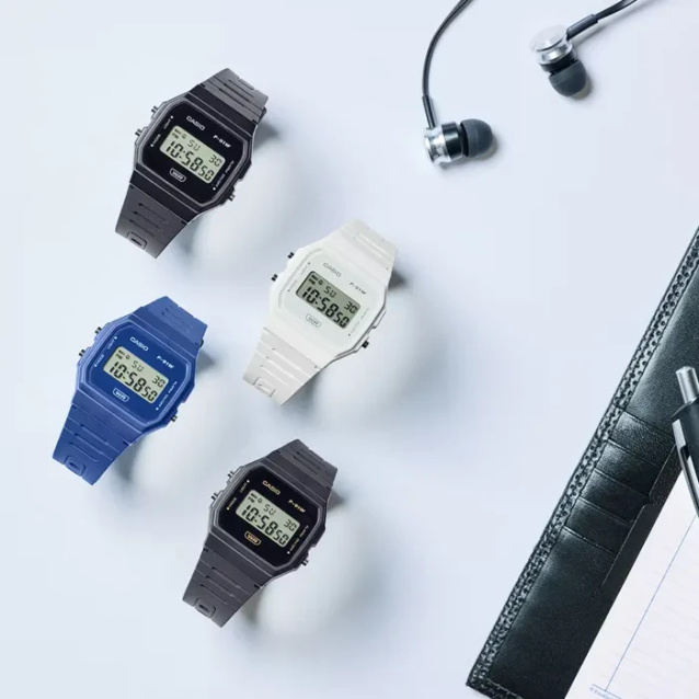 ZEGAREK MĘSKI CASIO F-91WB-2A1DF + BOX