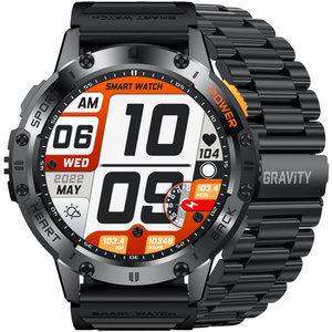 SMARTWATCH MĘSKI GRAVITY GT22-1 - AMOLED, DODATKOWY PASEK (sg030a)