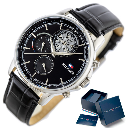 TOMMY HILFIGER MEN'S WATCH 1710605 Steward Open Heart + BOX