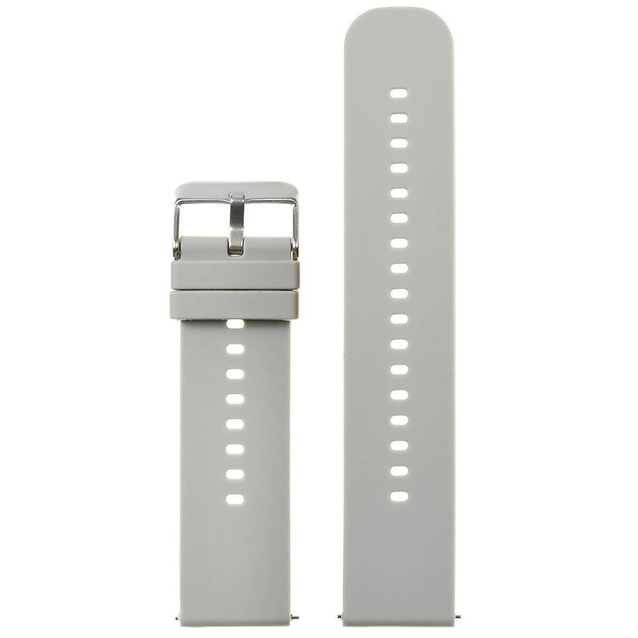 U27 rubber watch strap - light gray/silver - 18mm