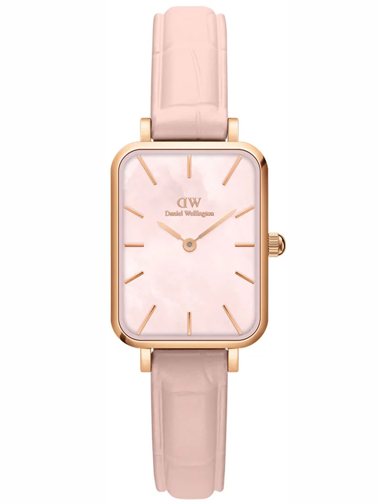 DANIEL WELLINGTON DÁMSKE HODINKY Quadro lisované Melrose Pearl 20mm DW00100508 + KRABIČKA (zw521a)