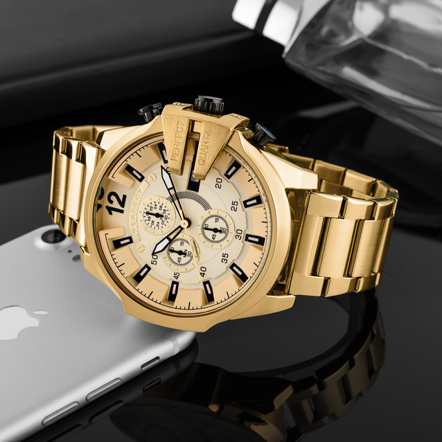 PERFECT MALE WATCH M513CH-05 - CHRONOGRAPH (zp387d) + BOX