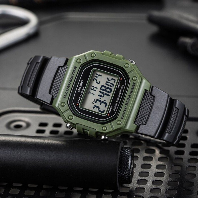 CASIO MEN'S WATCH W-218H-3A + BOX