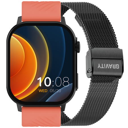 SMARTWATCH UNISEX GRAVITY GT15-3 - BLUETOOTH CONNECTIONS, ADDITIONAL PASSAGE (sg029c)