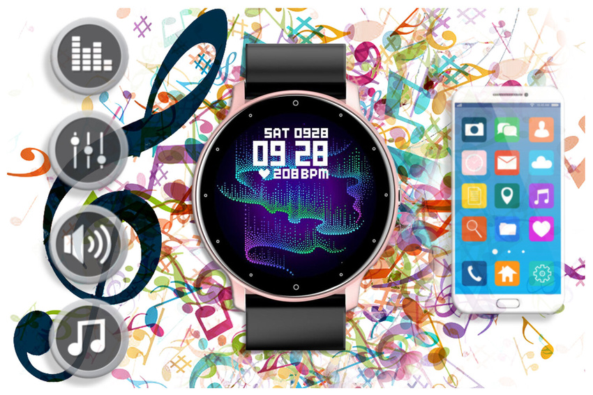 SMARTWATCH UNISEX GRAVITY GT1-2  PULSOMETR, WŁASNE TARCZE (sg015b)