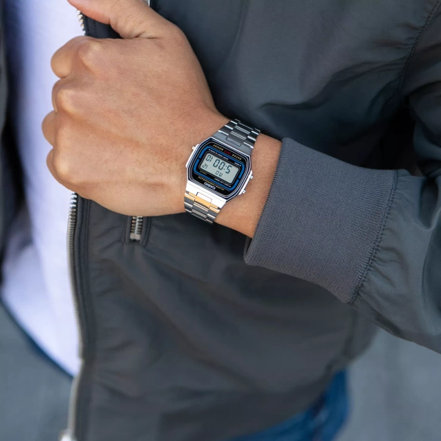 UNISEX CASIO A164WA-1QJH WATCH - VINTAGE + BOX