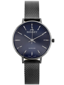 ZEGAREK DAMSKI BISSET BSBF30 (zb578w) - SZAFIROWE SZKŁO
