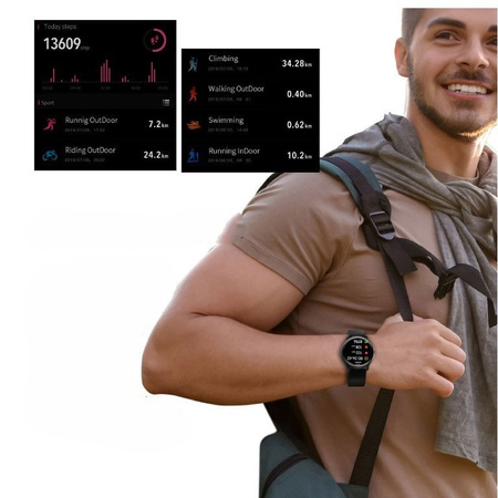 WOMEN'S SMARTWATCH G. Rossi G.RSF1-4C2-1 rosegold/black + extra PASSAGE (sg003b)