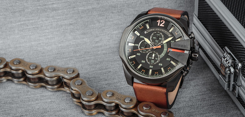 DIESEL MEN'S WATCH DZ4343 - MEGA CHIEF + BOX