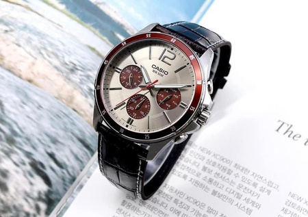 CASIO MEN'S WATCH MTP-1374L-7A1V (zd064c) + BOX