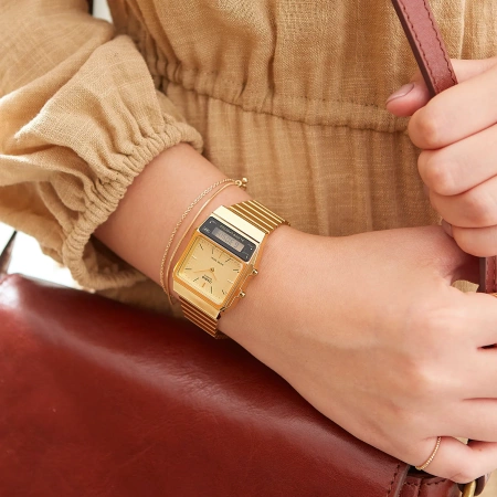 ZEGAREK UNISEX CASIO Vintage Dual Time AQ-800EG-9ADF  + BOX