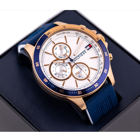 TOMMY HILFIGER MEN'S WATCH Bank 1791778 (zf064a) + BOX
