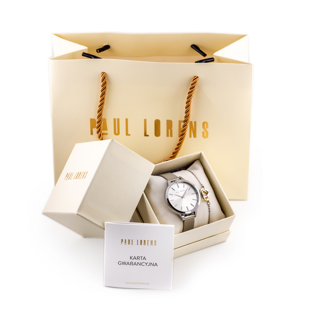 PAUL LORENS WOMEN'S PRESENT SET Watch + bracelet (zg506e) 