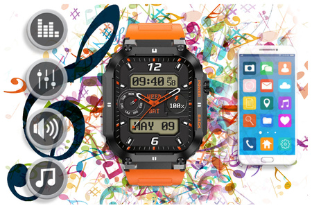 GRAVITY GT6-3 MEN'S SMARTWATCH - CALL EXECUTION, SNOW MONITOR (sg020c)