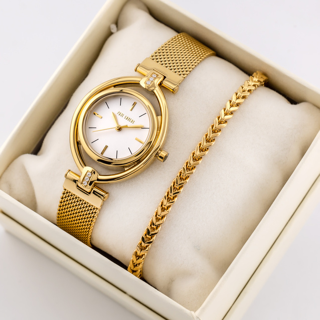 PAUL LORENS WOMEN'S PRESENT SET - Watch + bracelet - (zg555f)