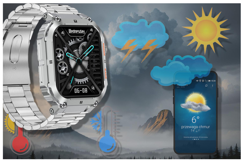 GRAVITY GT6-7 MEN'S SMARTWATCH - CALL MAKING, SNOW MONITOR (sg020g)