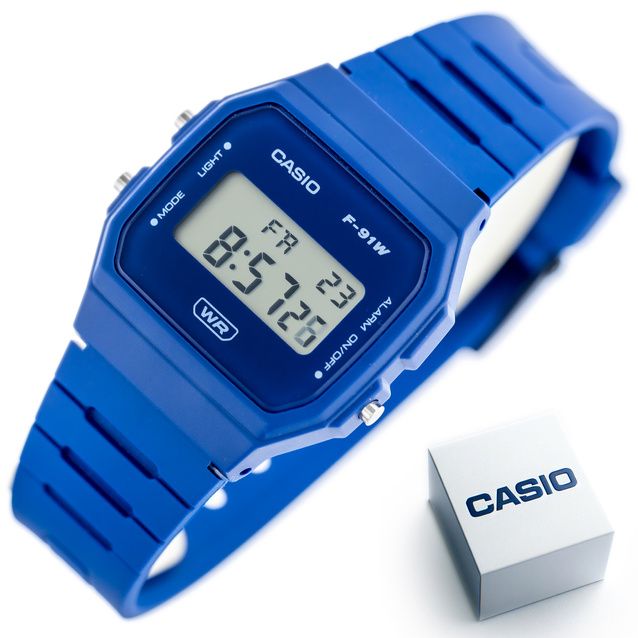 CASIO MEN'S WATCH F-91WB-2A1DF + BOX