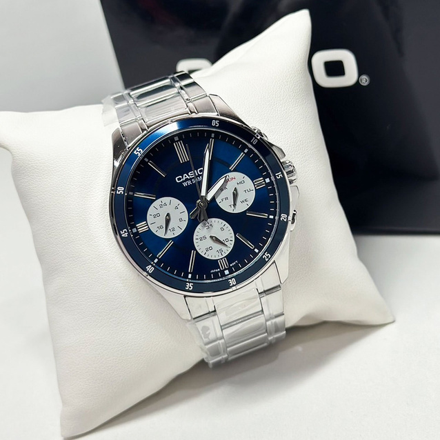 CASIO MEN'S WATCH MTP-1374D-2A3 (zd063h) + BOX