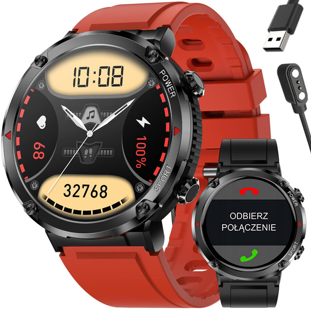 SMARTWATCH MĘSKI GRAVITY GT21-6 - BLUETOOTH CALL, DODATKOWY PASEK (sg025f)