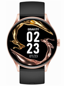 SMARTWATCH UNISEX GRAVITY GT2-2 PRO - AMOLED, WŁASNE TARCZE (sg040b)