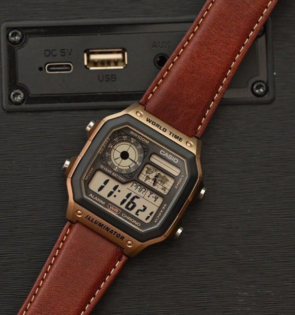 ZEGAREK MĘSKI CASIO AE-1200WHL-5A + BOX