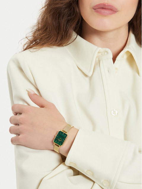 ZEGAREK DAMSKI DANIEL WELLINGTON Quadro Pressed Evergold Emerald 20mm DW00100561+ BOX (zw505m) 
