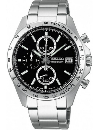 MEN'S WATCH SEIKO CHRONOGRAPH CASUAL QUARTZ SBTR005 + BOX