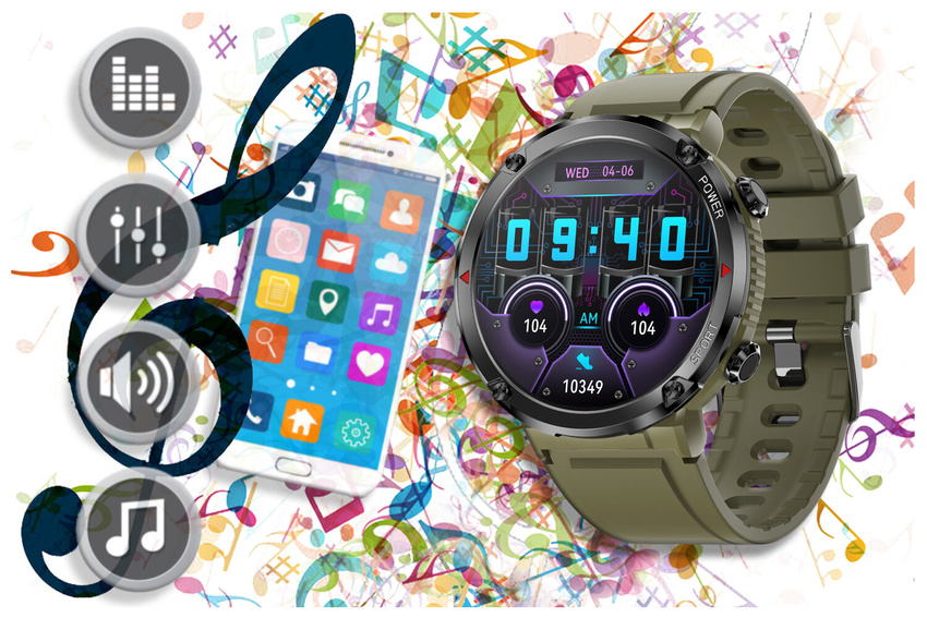 SMARTWATCH MĘSKI GRAVITY GT21-7 - BLUETOOTH CALL, DODATKOWY PASEK (sg025g)