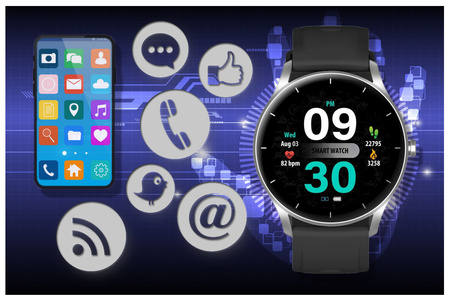 SMARTWATCH UNISEX GRAVITY GT2-6 - BLUETOOTH CONNECTIONS, OWN dial (sg019f)