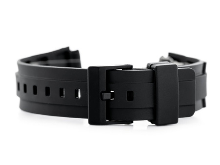 Watch rubber strap - model 5 black - 18mm