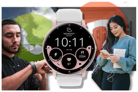 SMARTWATCH UNISEX GRAVITY GT1-6 PRO - BLUETOOTH CONNECTIONS, ADDITIONAL PASSAGE (sg027f)