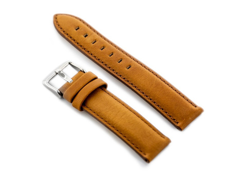 W46 leather watch strap - camel - 22mm