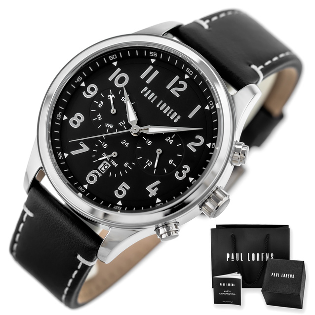 PAUL LORENS MALE WATCH - PL20011A-1A1 (zg378b) + BOX