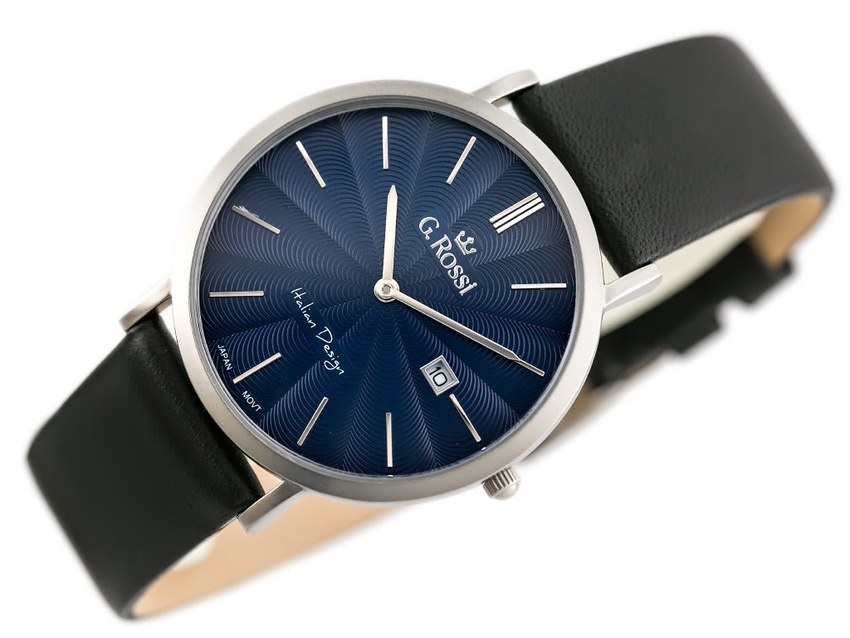 ZEGAREK MĘSKI G. ROSSI - 10853A - SLIM (zg184b)  + BOX