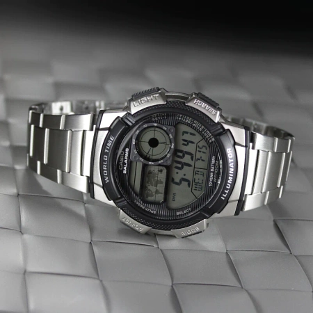 CASIO MEN'S WATCH AE-1000WD 1A (zd073h) - WORLD TIME + BOX