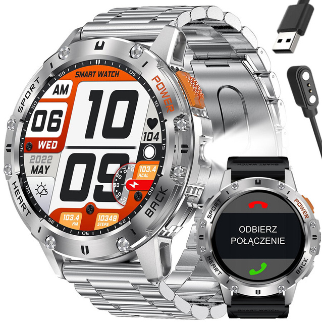 GRAVITY GT22-2 MEN'S SMARTWATCH - AMOLED, ADDITIONAL BELT (sg030b)