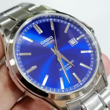 Zegarek Męski Casio MTS-115D-2A1 + BOX (zd292a) SZAFIR