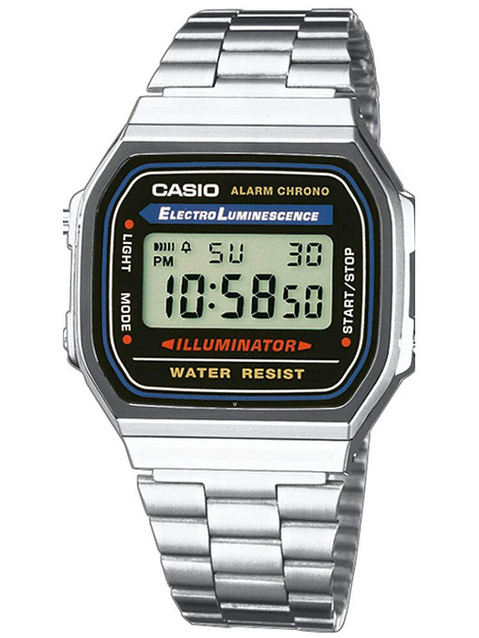 UNISEX CASIO A168WA-1W WATCH - VINTAGE + BOX