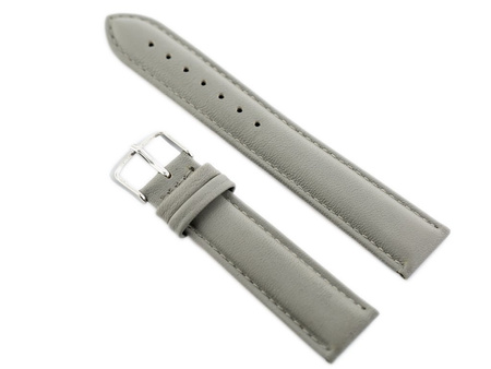 W83L leather watch strap - gray - 18mm