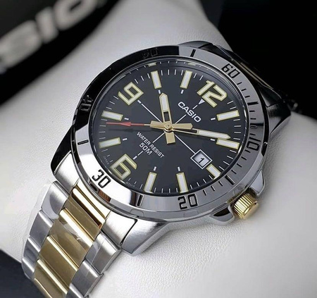 CASIO MEN'S WATCH MTP-VD01SG-1B + BOX